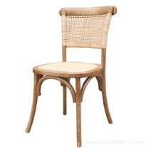 오픈런의자New backrest c American simple rattan dining r paper rope, 03 3