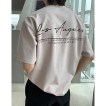 (스나이퍼샵)LA 심플 레터링 데일리 반팔티