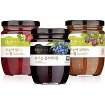 청정원 복음자리 무농약 딸기잼 360g+무농약무화과 350g+유기농 블루베리잼 340g, 12개