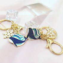아이스 눈꽃 고래 키링 우영우 고래 키링 고래 에어팟 키링 열쇠고리 키홀더