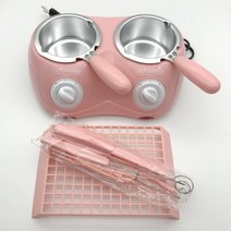 초콜릿 중탕기 퐁듀 2구 세트 홈베이킹 녹이는 치즈, 2 1구