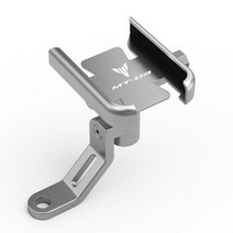 오토바이 핸들 바 Rearview 휴대 전화 홀더 GPS 스탠드 브라켓 KYMCO AK550 XCITING 250 300 350 400 500 Kxct Downtown, MT-03 M Silver