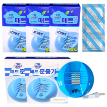 일명제약 그린세이프 전자모기향 세트 매트훈증기2개 + 매트3통
