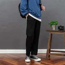 키작은남자 세카진 밴딩 와이드 팬츠