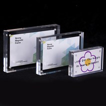 [을지메뉴] 고급 투명 아크릴 자석 액자 프레임 3종