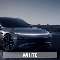 범용 LED 자동차 후드 조명 스트립 엔진 후드 가이드 장식 램프 바 주변 백라이트 시동 시 스캔 12V, White_60cm (23 inch)