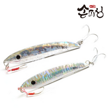 손피싱 뉴 메탈 지그/삼치 갈치 고등어 지깅 루어 낚시, 40g, 1-실버(1개입)