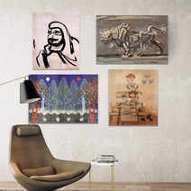 코나 주방아트보드 민화 동양화 강화유리 액자 그림 풍수 거실 인테리어, 09. (액자)신사임당 - 포도