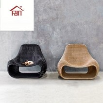 펜션가구 라탄소파 야외 카페 호텔 리조트 정원 가구 의자 테이블, 베이지 테이블