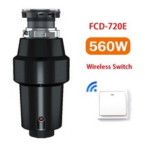 음식물 쓰레기 처리기 식품 잔류 하수도 분쇄기 주방 싱크 어플 라 이언 스 560W, 05 Wireless Black_03 UK