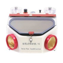 샌딩박스 모래 에어 샌딩기 그라인딩 방진 분진 연마, 레드 / 이중 팬 샌드블라스팅 머신