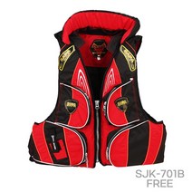 싸파 구명조끼 SJK-701B 레드블랙 낚시조끼 부력조끼 고체형구명조끼 라이프자켓 구명복