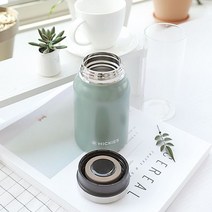 인스타 예쁜 스텐 진공텀블러 이유식 보온죽통 420ml, 그린