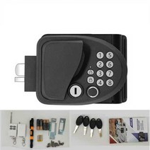 캠핑카 카라반 도어락 숫자 잠금장치 리모컨 전자식, 지문없는 비밀번호 도어록 원격제어  열쇠