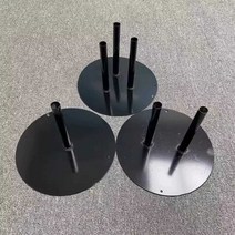 종이꽃 받침대 자이언트 플라워 조화 스탠드 다이, 검정 원형 베이스 - 구멍 3개