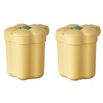 율라라 플라워 테이블 탁상 휴지통, 옐로우, 2p