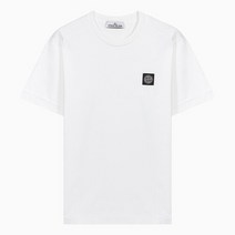 스톤아일랜드 (당일) 22FW 와펜 패치 화이트 반팔 티셔츠 771524113 V0001
