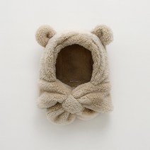 카카푸푸 몽몽 곰돌이 모자머플러 유아털모자 아기모자목도리