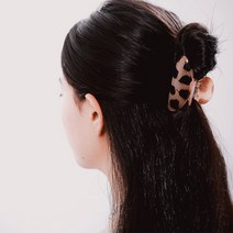 가배리본 미들 호피 집게핀 세트 헤어핀[완제품]