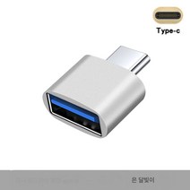 otg 턴테이블 typec 인터페이스 케이블 usb 휴대폰 컴퓨터 태블릿 어댑터 연결 usb 드라이브 전송 차량용 mp3 USB 어댑터 다운로드 노래 ∪ 디스크 턴테이블 0, 실버Typec합금미니Otg, 실버 -typec 합금 미니
