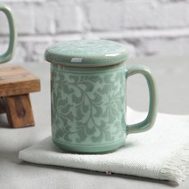 청자 백당초 머그다기 세트 찻잔세트