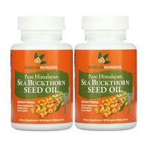 (1+1) 시벅원더 히말라야 산자나무 열매 오일 500mg 60소프트젤 2병 비타민나무