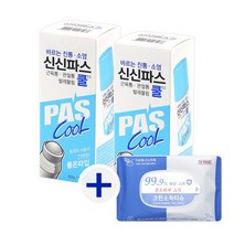 [케이솔루션] 바르는 물파스 진통 소염 신신파스 쿨연고 60g + 무알콜 닥터크린티슈 20매입 1개, 2개