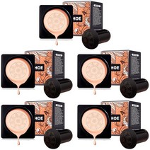 매직 에어 쿠션 파운데이션 BB 크림 보이지 않는 모공 브라이트닝 스킨 톤 방수 내추럴 모이스처라이징 커버 잡티 메이크업, [06] Nature  5pcs