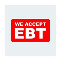 fagraphix 868395 EBT Accepted Here Sticker Self Adhesive Vinyl Decal