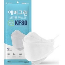 에버그린 황사 방역용 마스크 대형 KF80, 1개입, 30개, 화이트