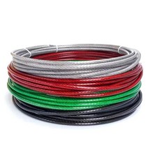 코팅와이어 국산 100M 묶음 와이어로프 재단 단위 판매 PVC 빨래줄 포도줄 농자재 3 4 5 6 8mm, 무색투명, 3mm(100M), 1개