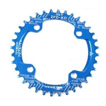 자전거크랭크 부품 허브 베어링 104BCD 타원형 원형 직접 마운트 크라운 체인 링 MTB 산악 자전거 32T 34T 36T 38T 40T 42T 크랭크셋 치아 플레이트, Blue Round