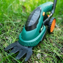 잔디바리깡 소형 충전식 미니예초기 잔디깍기, D.바퀴달린잔디트리머-배터리2개