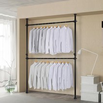 리우리빙 조절행거 2~6단 38mm 블랙/블랙앤화이트, 4단, 리우리빙 조절행거 블랙