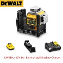 레이저레벨기 레이저레밸기 레이저 레벨기 레밸기 자동 그린 모조리 삼각대 거치대 Dewalt dw089lg 12 라인 레이저 레벨 12v 리튬 배터리 3면 360도 수직 142, dw089lg 세트1