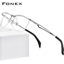 티타늄안경테 초경량 수입안경테 FONEX 10 ° 플립 티타늄 안경 프레임 남자 2022 새로운 세미 무테 광장