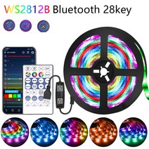 10M 20M LED 스트립 조명 RGB 5050RGBIC WS2812B 적외선 블루투스 컨트롤러 TV 백라이트 방 빛나는 장식 피타 램프, [01] WS2812B BHT IR, [08] 20m Full Set