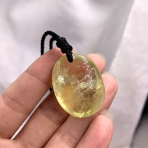 천연 황수정 석영 크리스탈 펜던트 옐로우 스톤 치유 원석 점술 영적 명상 쥬얼리 목걸이 선물