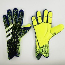 새로운 디자인 오렌지 골키퍼 장갑 축구 훈련 라텍스 프로 축구 골키퍼 장갑 손가락 가드 없음, 10, 초록