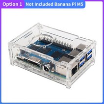 라즈베리파이 센서 카메라 코딩 바나나 파이 BPI M5 아크릴 케이스 보드 컴퓨터용 투명 셸 커버 4GB RAM 팬 방열판 옵션, [01] Option 1