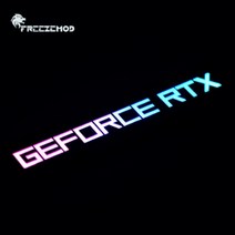 FREEZEMOD 미니 VGA 사이드 라이트 패널 5V 3PIN A-RGB 그래픽 카드 빛나는 명판 PC 케이스 장식 AURA SYNC, [01] GEFORCE RTX, 01 GEFORCE RTX