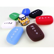 [3G MALL] 투싼IX 올뉴투싼 실리콘 키케이스 스마트키 커버 용품, 레드