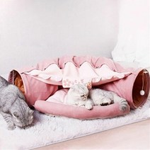 D17 고양이 하우스 숨숨집 벚꽃 캣터널, 단품