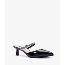 주문제작 뮬 스틸레토 카우레더 보석줄장식 5CM A23M001