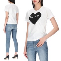 [쇼핑엔티] [꼼데가르송] 블랙하트 AZ T069 051 1 여성 반팔티셔츠