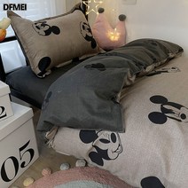 DFMEI 워싱 면 침대 4종 세트 이불 시트 기숙사 3종 세트
