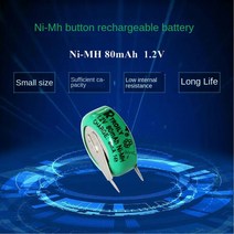 1.2V 80mAh Ni-MH 리튬-Po 리튬 폴리머 배터리 충전식 버튼 코인 셀 솔더 핀 포함, [02] 4PCS