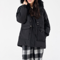 오너클랜 고등학생 대학생 깜찍한 여자하프패딩 캐주얼자켓