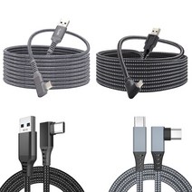 오큘러스 스마트글래스 VR게임 vr 케이블 고속 충전 type-c 남성 대 남성 데이트 라인 모바일 여행 헤드폰 어댑터 그레이 + 블랙 5 m, 그레이 블랙6 m