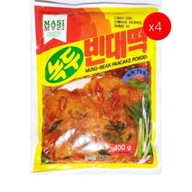 [더착한푸드]녹두빈대떡가루(다원 400g) 4개 식자재마트 대용량 업소용 빈대떡가루 다원녹두가루 녹두분말
